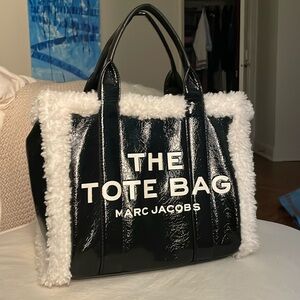 Marc Jacobs Shearling Faux Leather Tote Bag